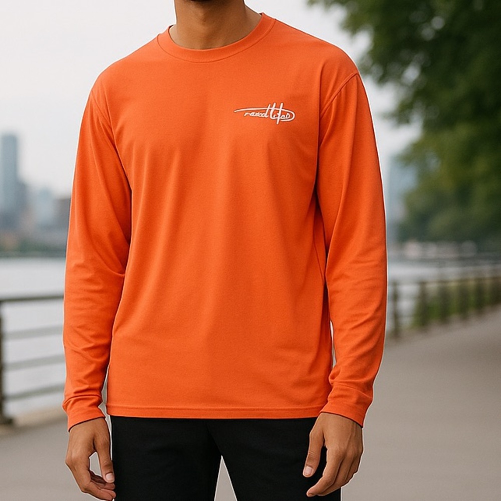 Reel Life Long Sleeve Performance Shirt XL Orange - NWOT